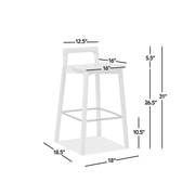 Sven - Modern Minimalist Low Back Counter Stool - Dark Brown Walnut - R&R Furniture Gallery (Fountain Valley, CA)