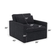 Frederick - Swivel Chair With Pillow - R&R Furniture Gallery (Fountain Valley, CA)