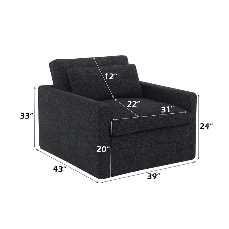 Frederick - Swivel Chair With Pillow - R&R Furniture Gallery (Fountain Valley, CA)