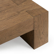 Reclaimed oak Bristol coffee table by Classic Home featuring a sturdy rectangular design with natural wood grain details.