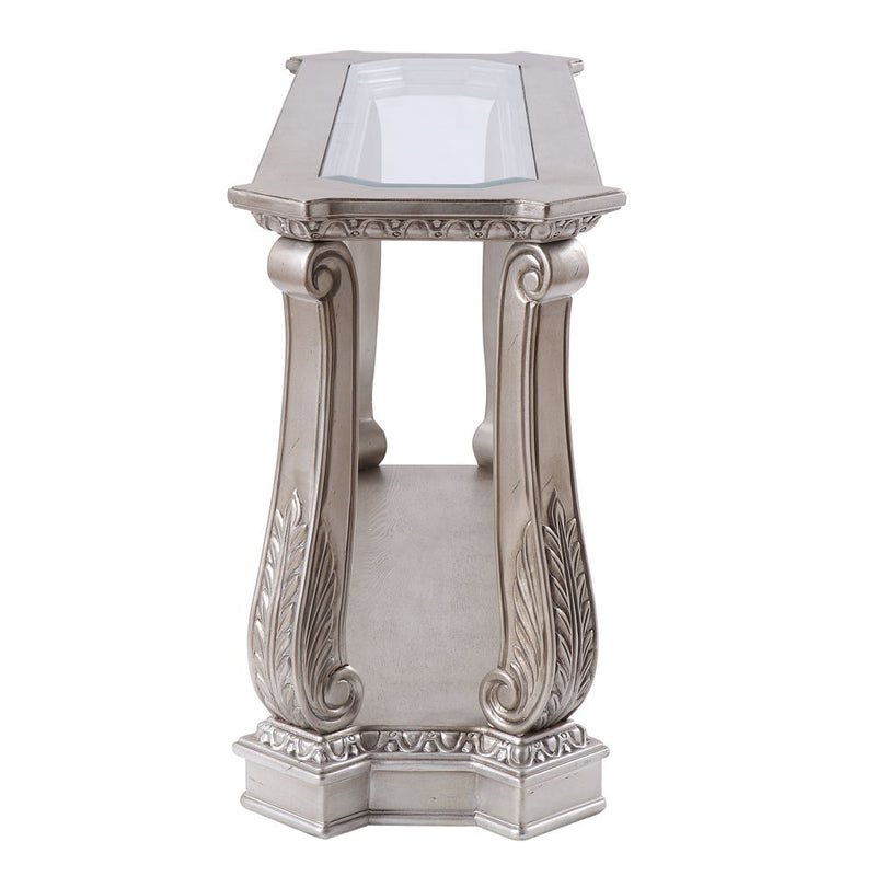 Northville - Sofa Table - Clear Glass & Antique Silver - R&R Furniture Gallery (Fountain Valley, CA)