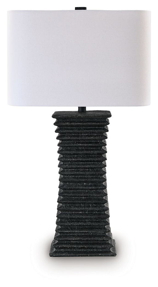 Golzar - Poly Table Lamp - Black - R&R Furniture Gallery (Fountain Valley, CA)