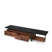 Elling - TV Stand - Walnut & Black - R&R Furniture Gallery (Fountain Valley, CA)