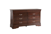 Elegant traditional storage dresser by Glory Furniture featuring multiple drawers and a polished wood finish.