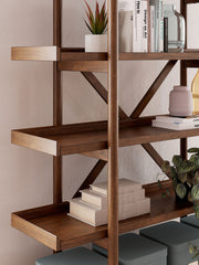 Lyncott - Bookcase - Brown - R&R Furniture Gallery (Fountain Valley, CA)