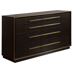 Prescott - 5 Piece California King Bedroom Set - Dark Brown