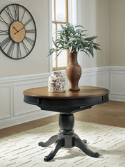 Clorazi - Oval Dining Room Butterfly Extension Table - Black / Brown - R&R Furniture Gallery (Fountain Valley, CA)