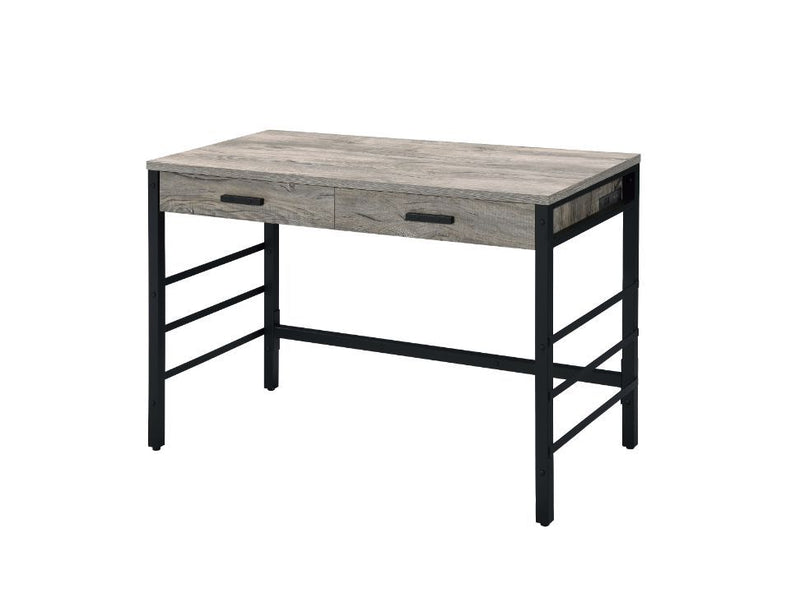 Disho - Writing Desk With USB - Light Weathered Oak & Black - R&R Furniture Gallery (Fountain Valley, CA)