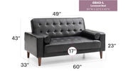 Contemporary Glory Furniture loveseat for two with plush fabric and modern design, perfect for small living spaces.