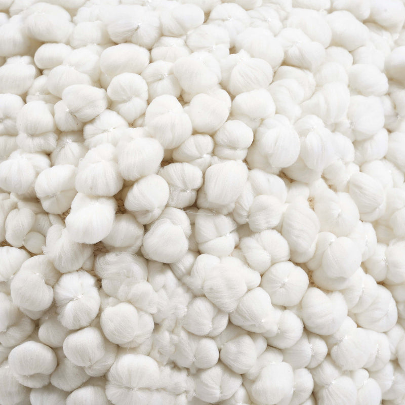 Cathy - Woven Pouf - Cream - R&R Furniture Gallery (Fountain Valley, CA)