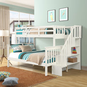 Stairway Bunk Bed With Storage And Guard Rail For Bedroom - R&R Furniture Gallery (Fountain Valley, CA)