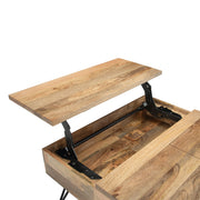 Hunter - Lift Top Square Coffee Table - Natural - R&R Furniture Gallery (Fountain Valley, CA)