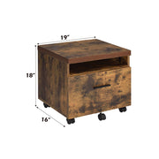 Bob - File Cabinet - Weathered Oak & Black - R&R Furniture Gallery (Fountain Valley, CA)