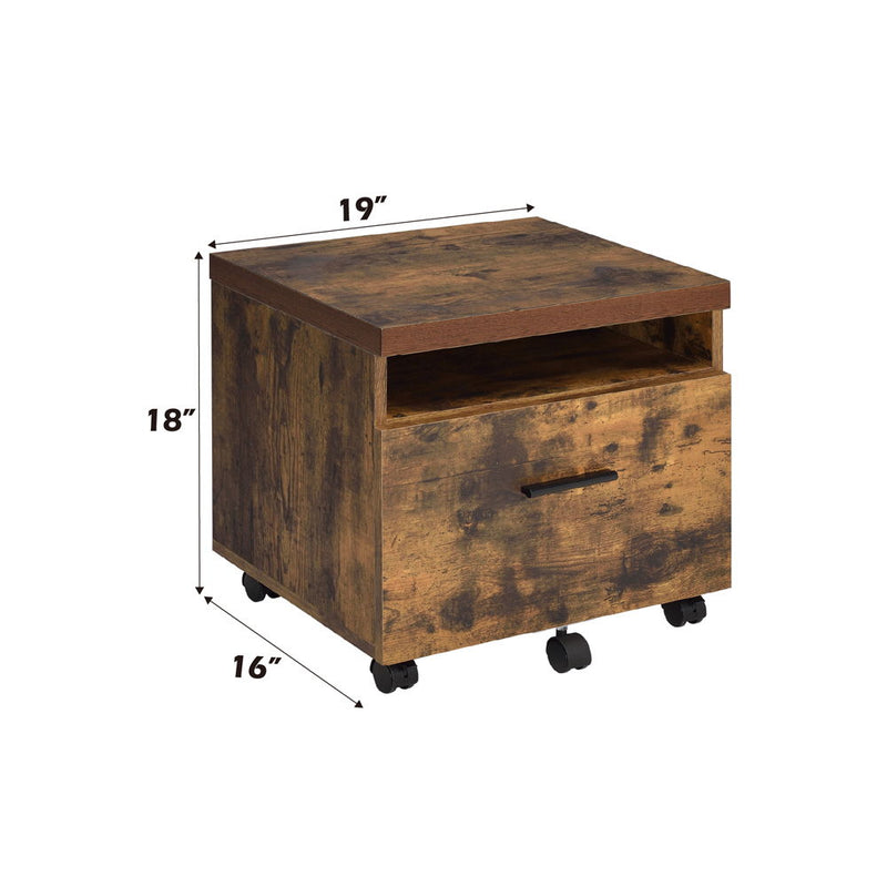 Bob - File Cabinet - Weathered Oak & Black - R&R Furniture Gallery (Fountain Valley, CA)