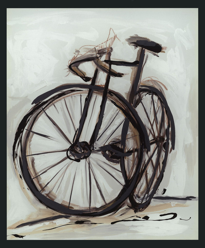 Pedal - 48" x 72" Painting By Buddy Whitlock - Black / Light Blue - R&R Furniture Gallery (Fountain Valley, CA)