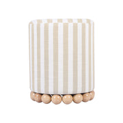 Dex - Striped Linen Ottoman - R&R Furniture Gallery (Fountain Valley, CA)
