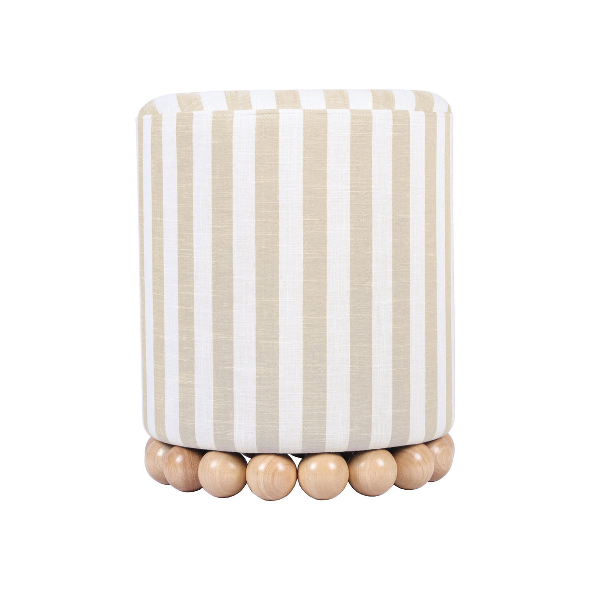 Dex - Striped Linen Ottoman - R&R Furniture Gallery (Fountain Valley, CA)