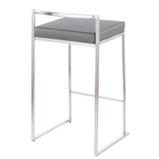 Lumi Source Fuji contemporary stackable counter stool with elegant design and sleek wooden finish, perfect for modern kitchen counters.