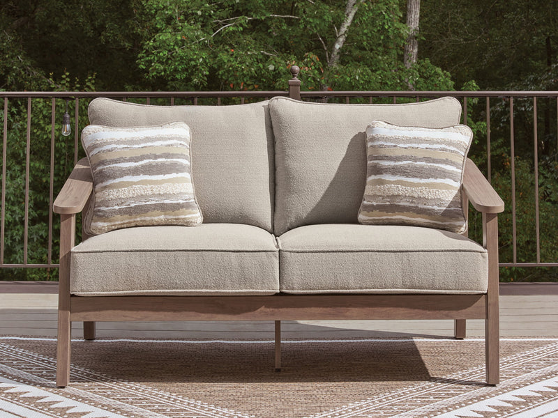 Harmony Headlands - Loveseat With Cushion - Natural / Gray - R&R Furniture Gallery (Fountain Valley, CA)
