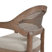 Americana - Mid-Century Modern Cane Back Dining Chair Textured Weave - Taupe Beige - R&R Furniture Gallery (Fountain Valley, CA)