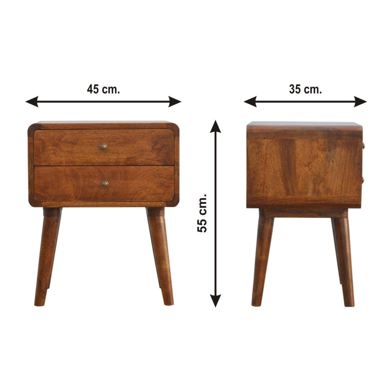 Curved Nightstand - R&R Furniture Gallery (Fountain Valley, CA)