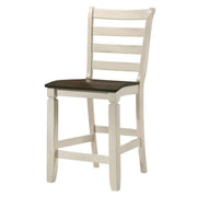 Tasnim - Counter Height Chair (Set of 2) - Oak & Antique White - R&R Furniture Gallery (Fountain Valley, CA)