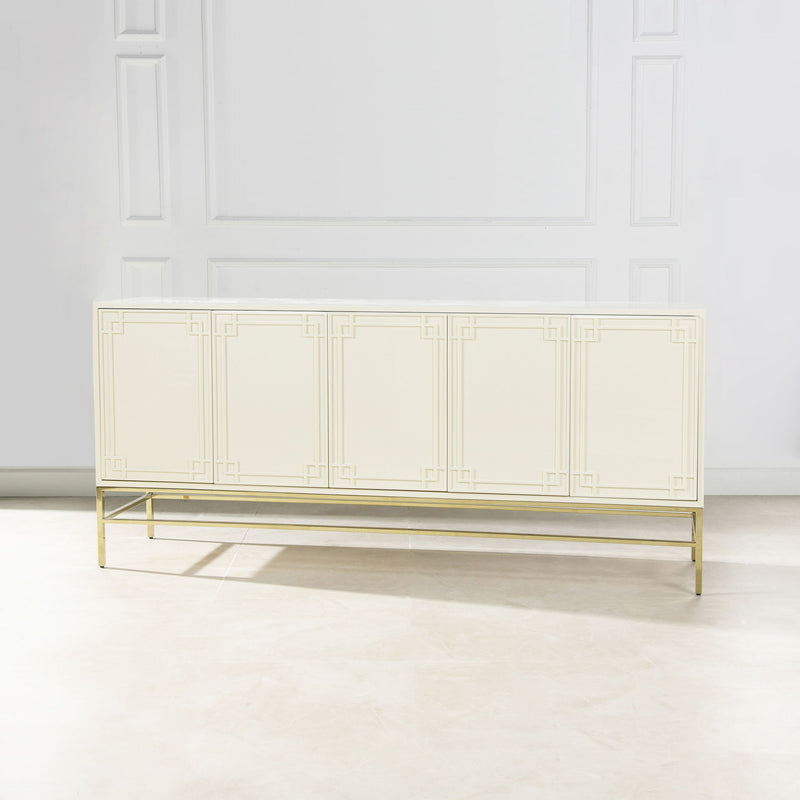 Gemini - Sideboard Storage Buffet - White Birch - R&R Furniture Gallery (Fountain Valley, CA)