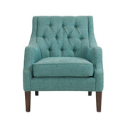 Qwen - Button Tufted Accent Chair With - Teal - R&R Furniture Gallery (Fountain Valley, CA)