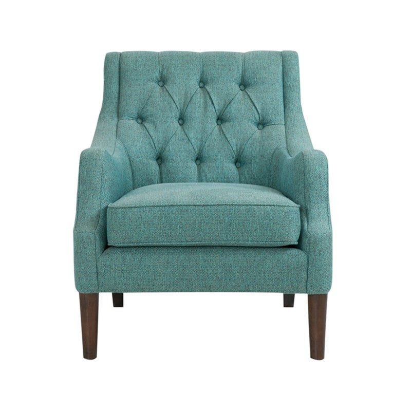 Qwen - Button Tufted Accent Chair With - Teal - R&R Furniture Gallery (Fountain Valley, CA)
