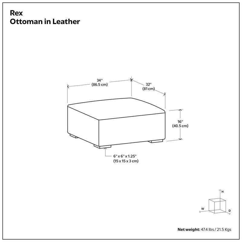 Rex - Ottoman - R&R Furniture Gallery (Fountain Valley, CA)