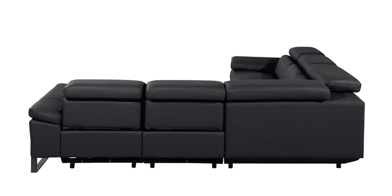 1246 - 5-Piece L-Shaped Modular Power Reclining Sectional With Power Headrests