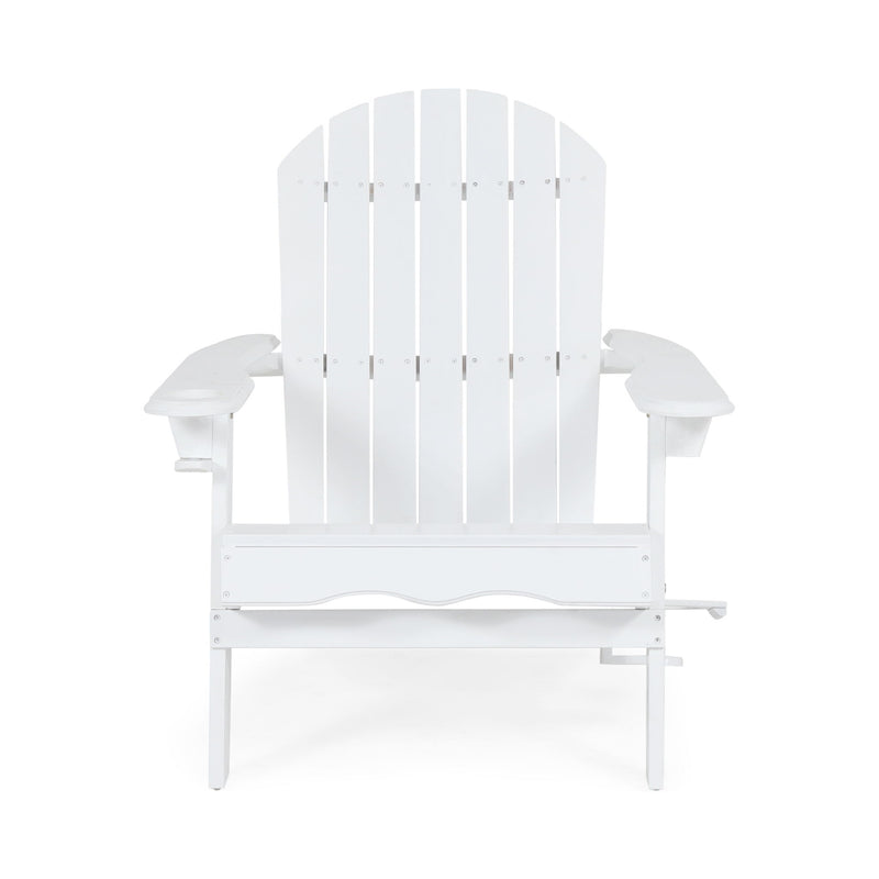 Zenithia - Outdoor Foldable Adirondack Chair With 2 Cup Holders - R&R Furniture Gallery (Fountain Valley, CA)