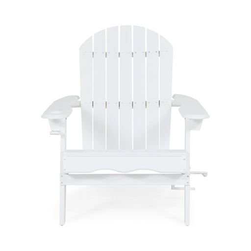 Zenithia - Outdoor Foldable Adirondack Chair With 2 Cup Holders - R&R Furniture Gallery (Fountain Valley, CA)