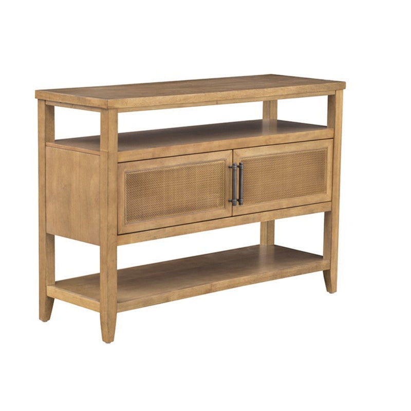Naomi - 2 Door Storage Console Table With Ample Shelving - Natural - R&R Furniture Gallery (Fountain Valley, CA)