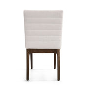 Set of two upholstered Noble House dining chairs with padded seats and black rubber legs, perfect for modern dining rooms.