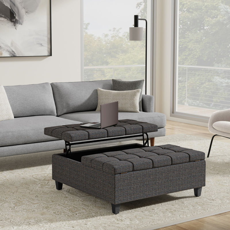 Harrison - Upholstered Coffee Table Storage Ottoman - R&R Furniture Gallery (Fountain Valley, CA)