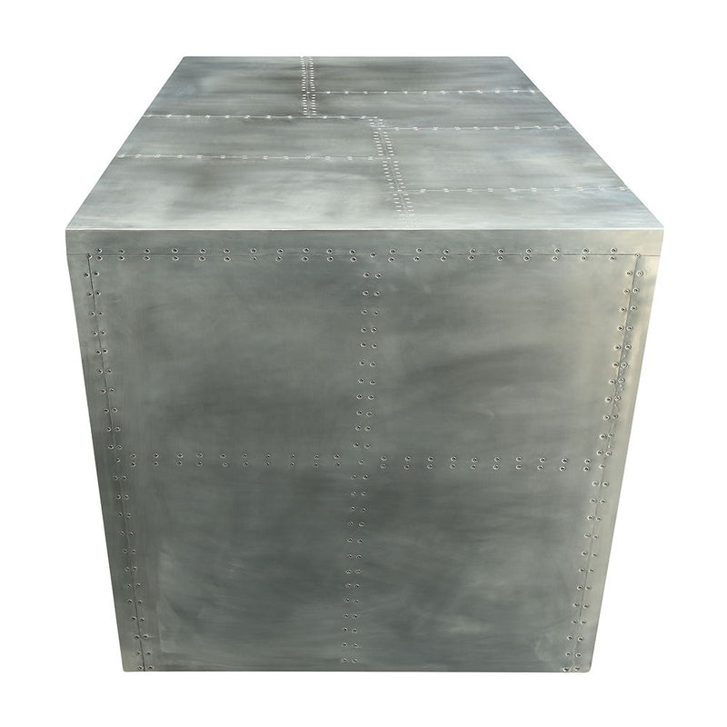 Brancaster - Executive Writing Desk - Aluminum - R&R Furniture Gallery (Fountain Valley, CA)