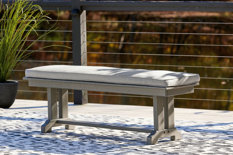 Visola - Bench with Cushion - Gray - R&R Furniture Gallery (Fountain Valley, CA)