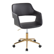 Lumi Source Margarite contemporary task desk chair with black mesh back and cushioned seat, ergonomic design for office use.