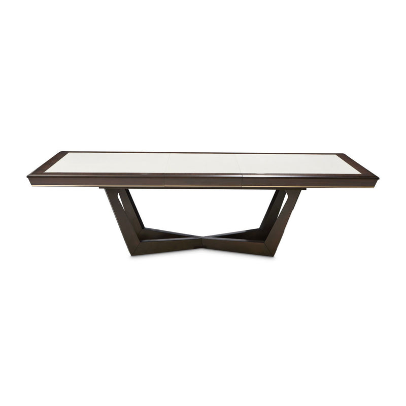 Belmont Place - Rectangular Dining Table - White / Dark Brown - R&R Furniture Gallery (Fountain Valley, CA)