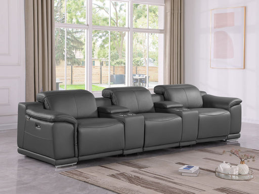 9762 - 5-Piece Modular Power Reclining Sofa And Loveseat Set With 3 Power Recliners In - R&R Furniture Gallery (Fountain Valley, CA)
