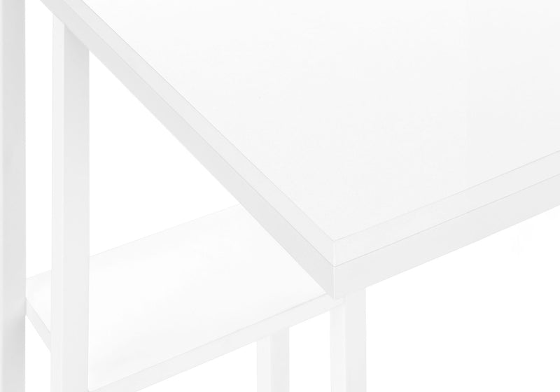Accent Table, C - Shaped, Marble Look Contemporary & Modern Convenient Design - R&R Furniture Gallery (Fountain Valley, CA)