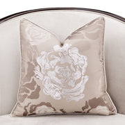 Camellia Field - Velvet Matching Chair - Beige / Dark Brown - R&R Furniture Gallery (Fountain Valley, CA)