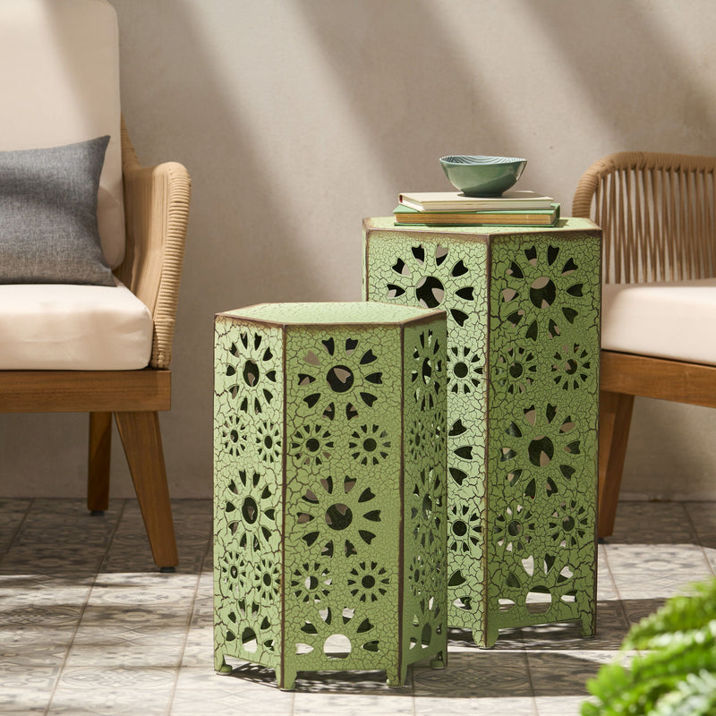 Noble House Eliana side table with sleek wooden surface and modern design, ideal for living room or bedroom décor.