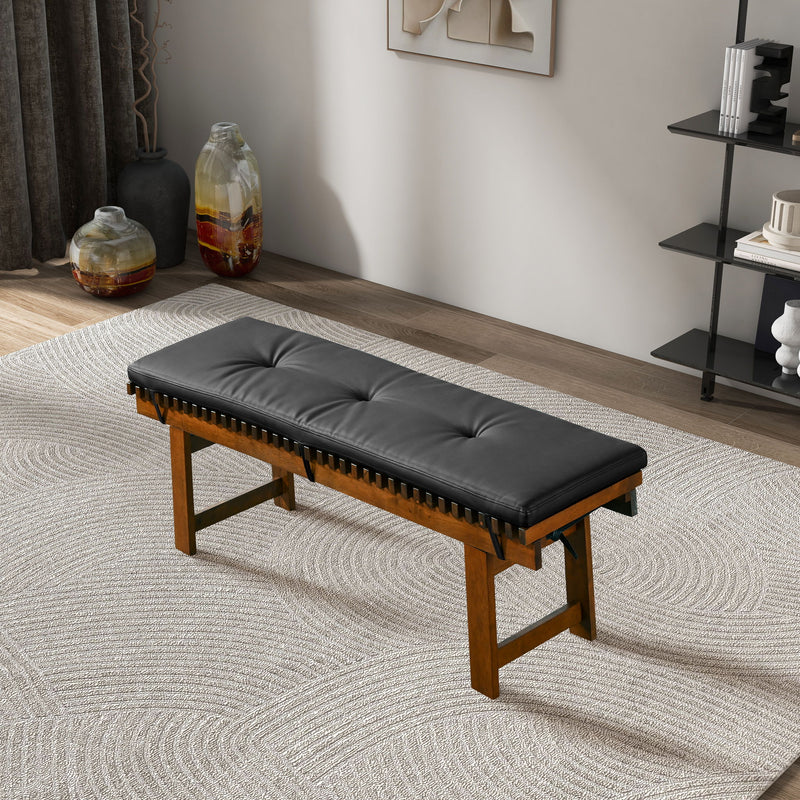 Lucia - Bench - Black - R&R Furniture Gallery (Fountain Valley, CA)