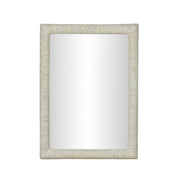 TOV Furniture Orpheus 34x47-inch rectangular wall mirror with ribbed faux stone frame, modern decorative wall mirror.