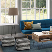 Clay - Square Pouf, Upholstered - R&R Furniture Gallery (Fountain Valley, CA)