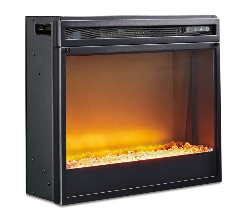Entertainment Accessories - Fireplace Insert Glass/Stone - Black - R&R Furniture Gallery (Fountain Valley, CA)