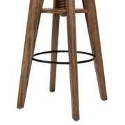 Spencer - Minimalist Oak Adjustable Bar Counter Stool - Walnut Brown Oak - R&R Furniture Gallery (Fountain Valley, CA)