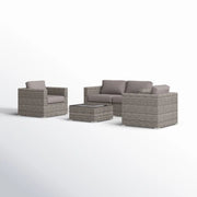 Wicker Seating Group Set With Table And Cushions - R&R Furniture Gallery (Fountain Valley, CA)